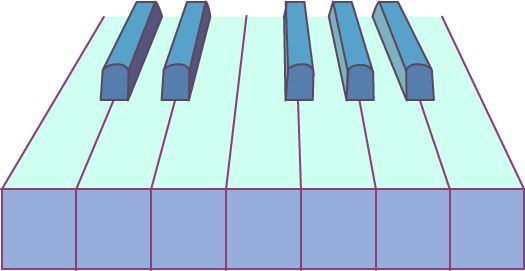 ピアノ鍵盤一部